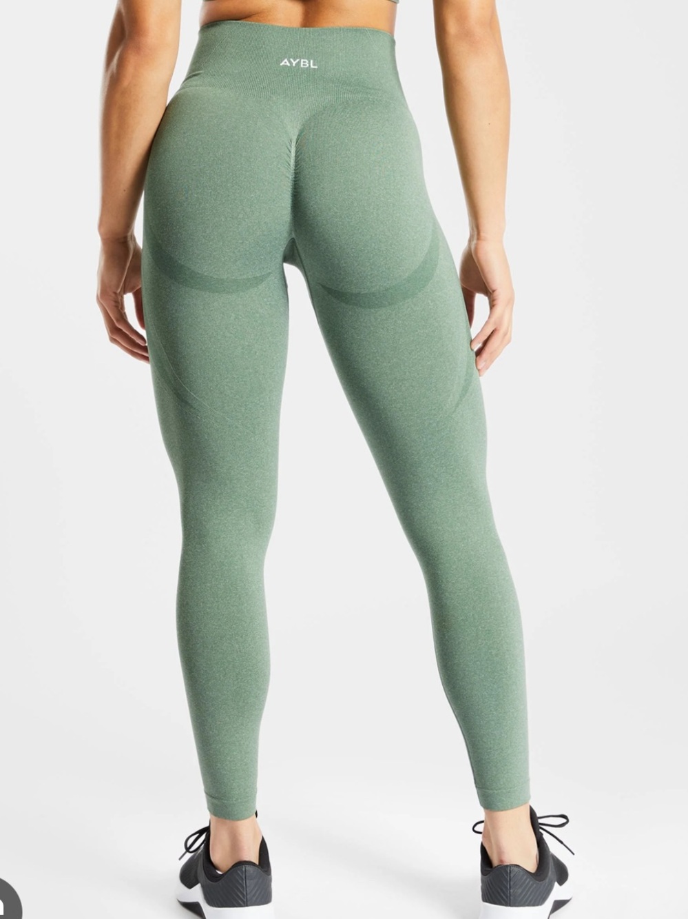Like New Aybl empower seamless leggings olive marl size medium